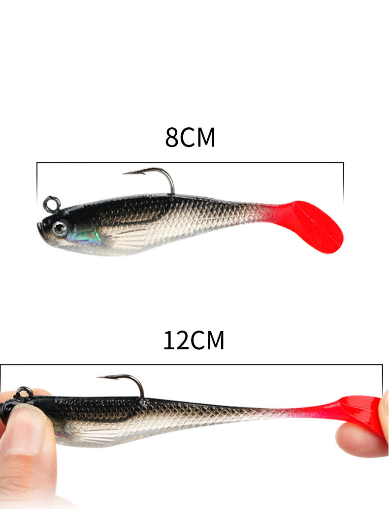 Title 5, Luminous Simulation Color Soft Bait with Silica...