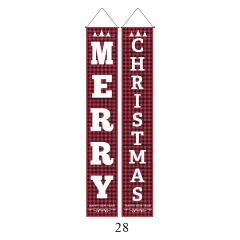 Christmas Couplet Curtain Hanging Cloth Lattice Decoration Hanging Flag - Sdjxk28 - View 1