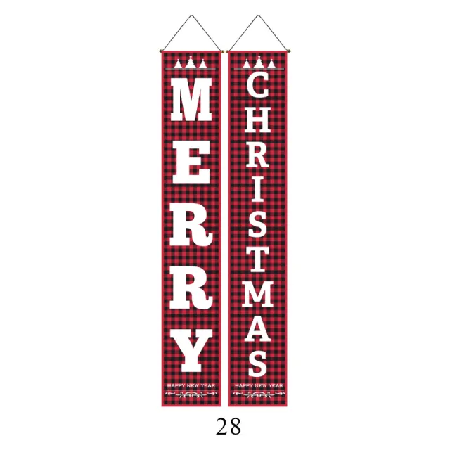Christmas Couplet Curtain Hanging Cloth Lattice Decoration Hanging Flag Sdjxk28 - Shop at LoveMi