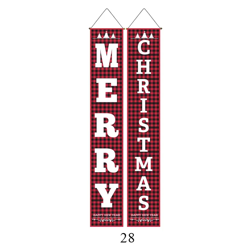 Christmas Couplet Curtain Hanging Cloth Lattice Decoration Hanging Flag - Sdjxk28