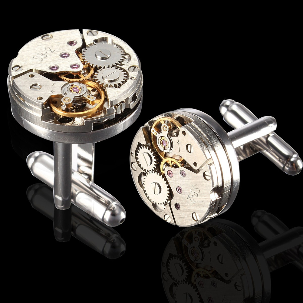 Mechanical Watch Brand New Movement Men's Cufflinks — foto 3