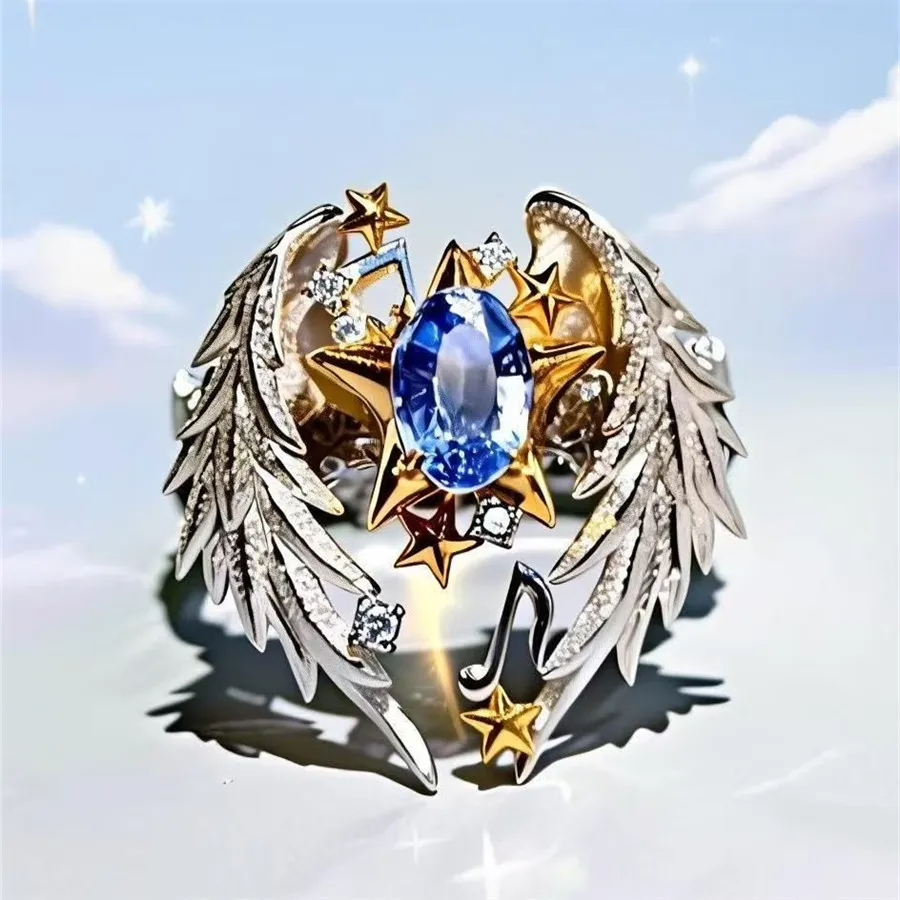 Angel Wing Ring For Men & Women, Adjustable Wing Ring, Luxury Open Ring