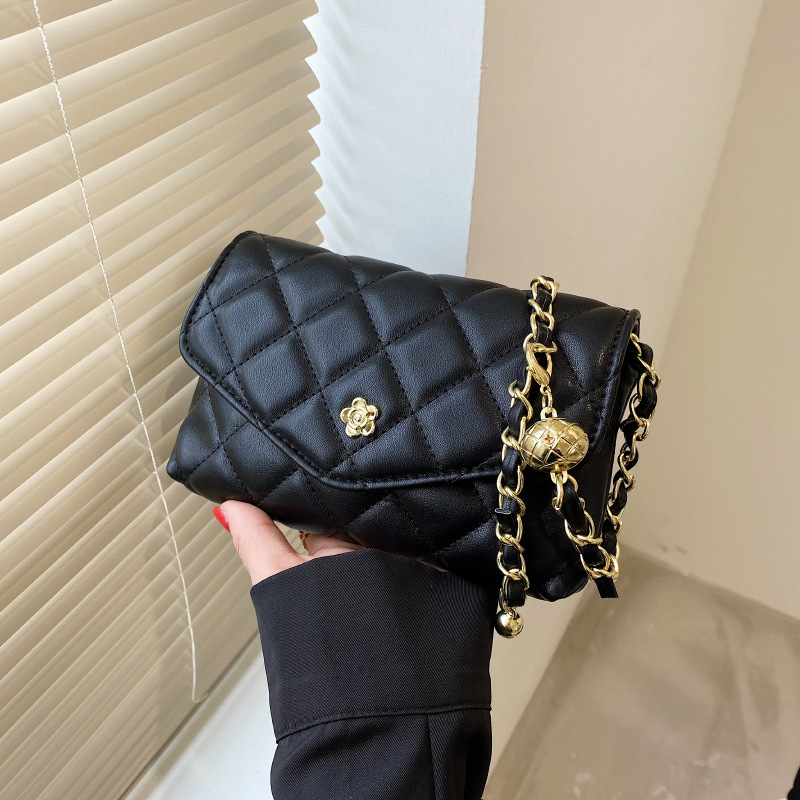 Lingge Chain Small Fragrance Small Square Bag PU One-shoulder Messenger Bag