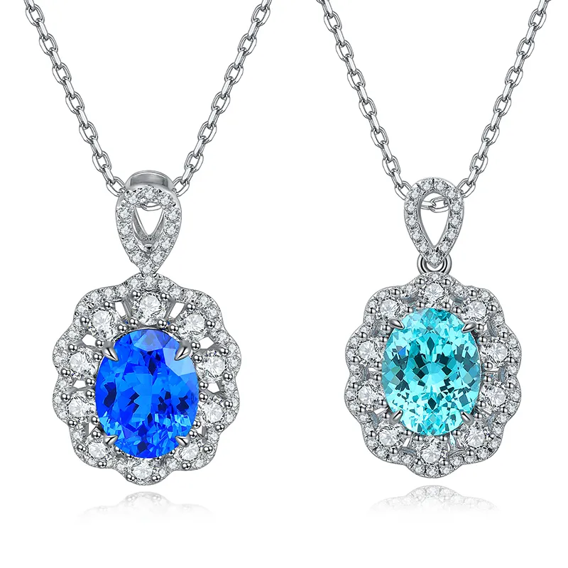 S925 Silver 4g Lab-Created Cobalt Spinel Paraiba