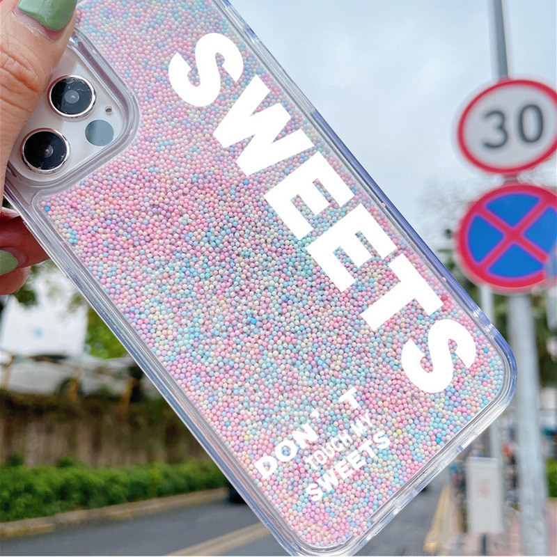 Coque de téléphone en mousse effet bonbon Macaron – bulles colorées – iPhone 11