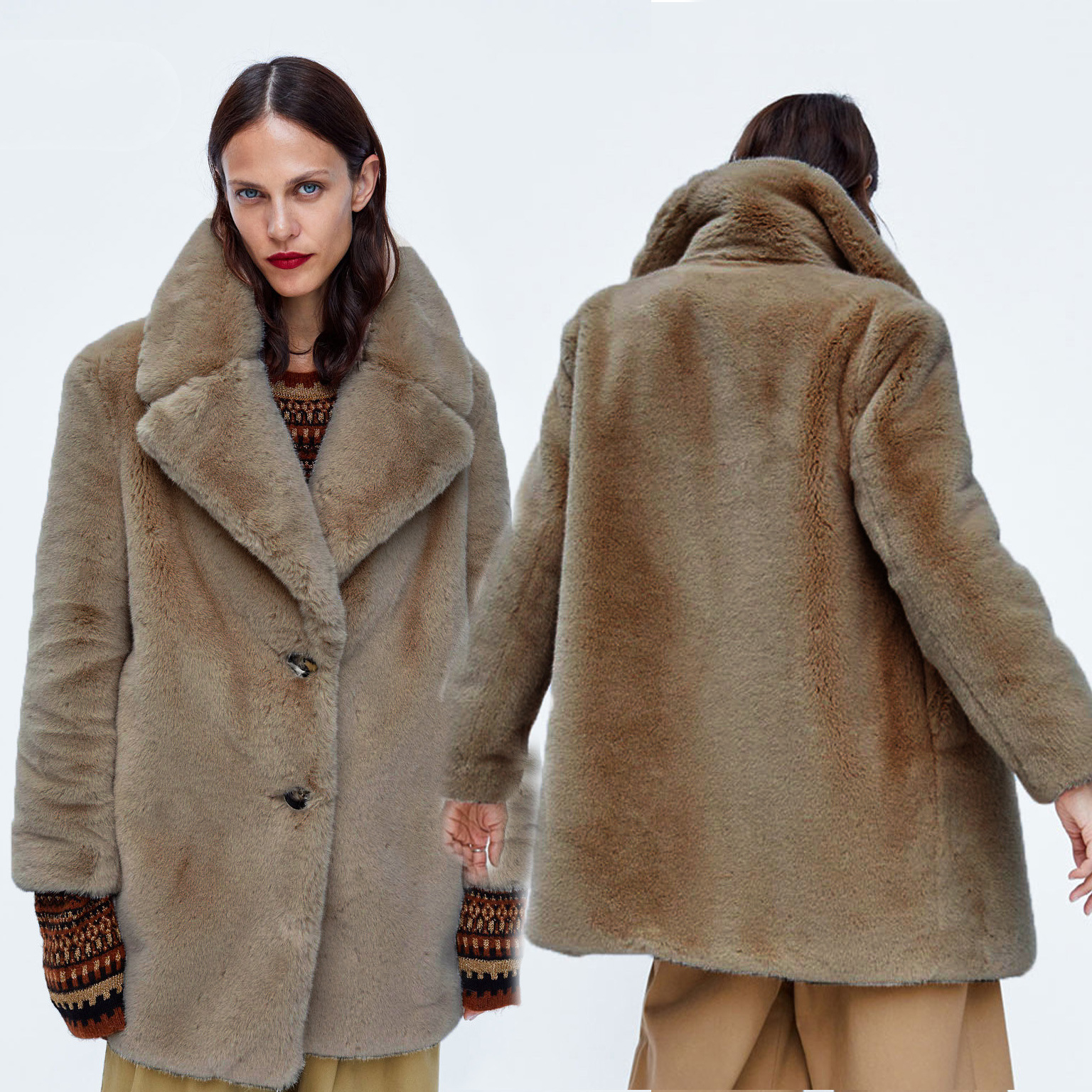 Korean Style Loose Fashion All-match Plush Jacket