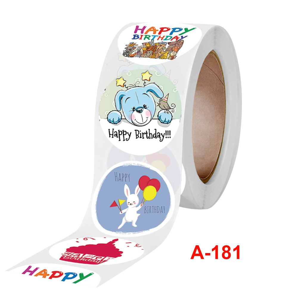 Birthday gift tag decoration thank you sticker (a180)