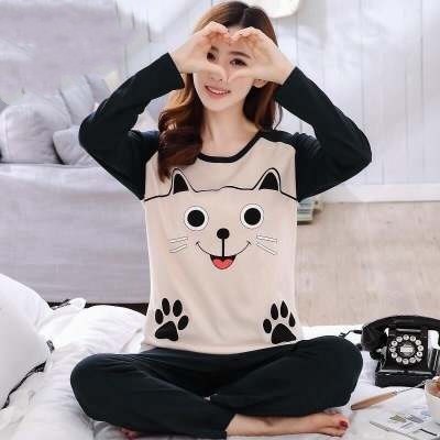 Title 18, Long sleeve pajamas for women in autumn and win...