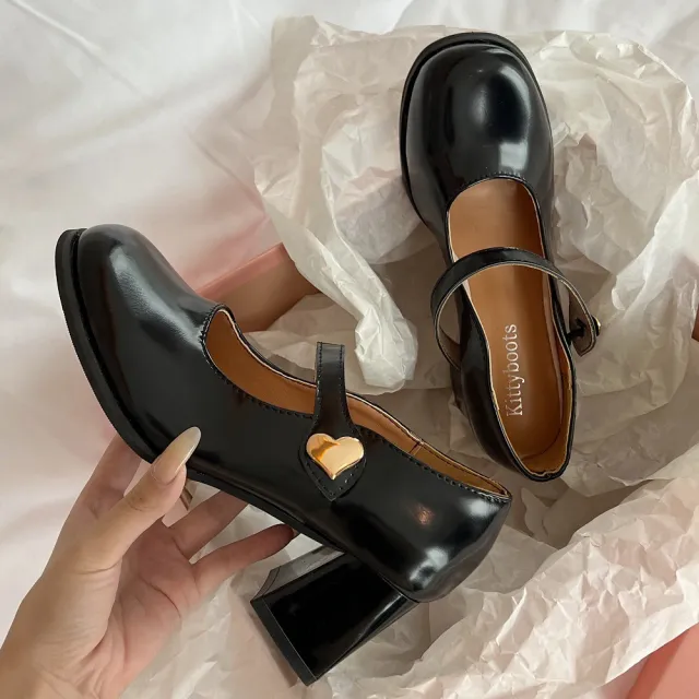 Women's Fashion Vintage Mary Jane Shoes Black - Shop at LoveMi