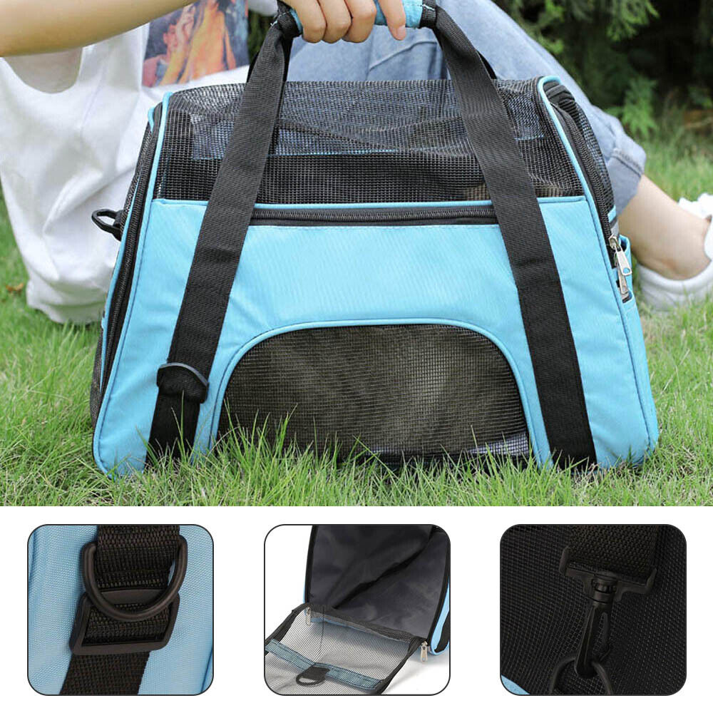 Large Pet Carrier Bag AVC Portable Soft Fabric Fold Dog Cat Puppy Travel — image 11