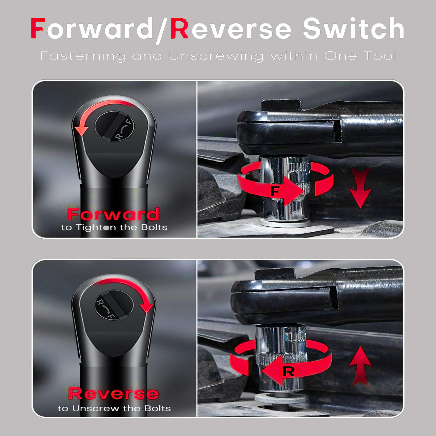 TQUAGGA Cordless Electric Ratchet Wrench Set, 12V, 45ftlbs,Variable Speed Power Ratchet Wrench,with Batteries2,Automotive Repair Tools, Electric Tools Cordless,Hardware,Impact,Heavy Duty 6