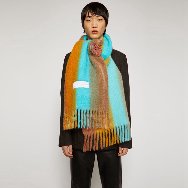 Imitation Cashmere Fashion Personality Gradient Warmth Outdoor Dual-use Shawl