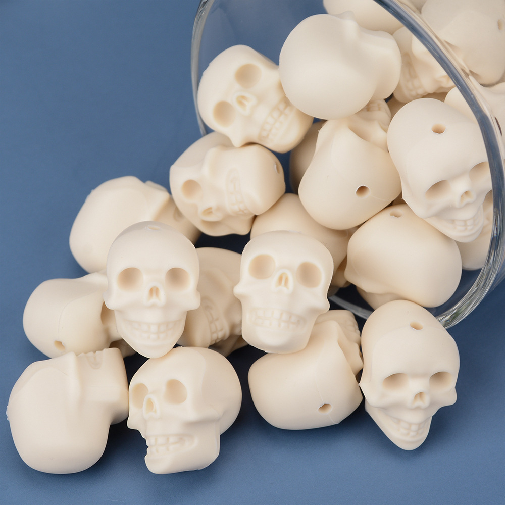 Title 2, Silicone Beads Skull Halloween Beaded DIY