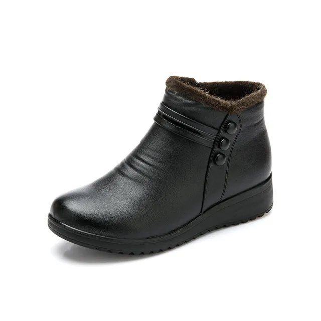 Winter Women's Cotton Flat Shoes Black - Shop at LoveMi