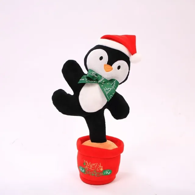 Dancing Christmas Toys Funny Tree Repeat Talking Electronic Plush Toys Can Sing Record Lighten Early Education Funny Gift Christmas Penguin - Shop at LoveMi