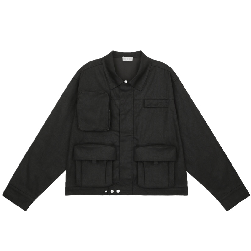 Retro Tooling Thin Jacket Coat Function Multi-pocket