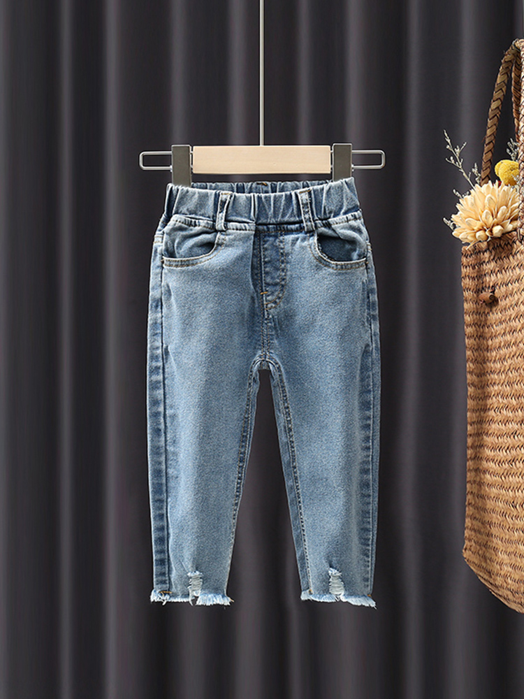 Children's Western Style Fashion Shirt Jeans Two-piece Baby Girl Children's Clothing Trend