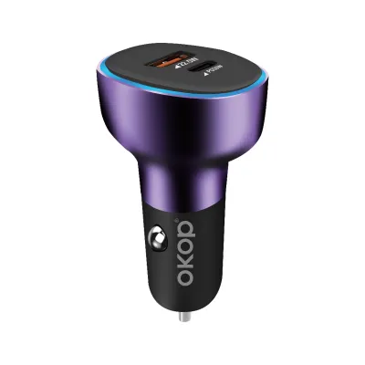 KP-C100 Wholesale Super-Fast Car Chargers MP3 Players Multi-Port USB Type-C In Stock