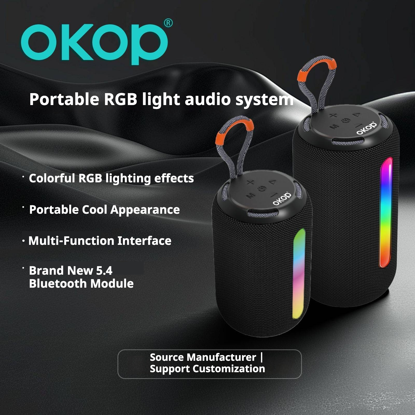 KP-835 Portable Outdoor Bluetooth Speaker With Subwoofer LED Lights And Card Playback Export Wholesale 2