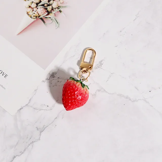 Cute Simulation Small Strawberry Roasted Sweet Potato Keychain A261 - Shop at LoveMi