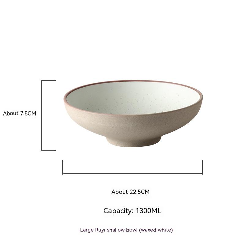 Large Light Soup Bowl White