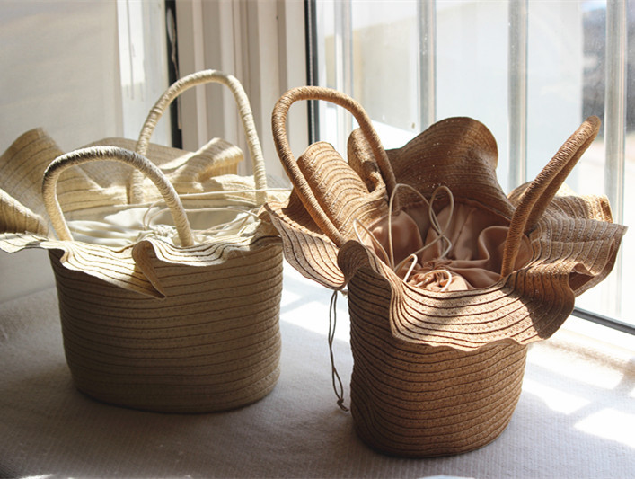 Popular Fine Paper Braided Hat Bag
