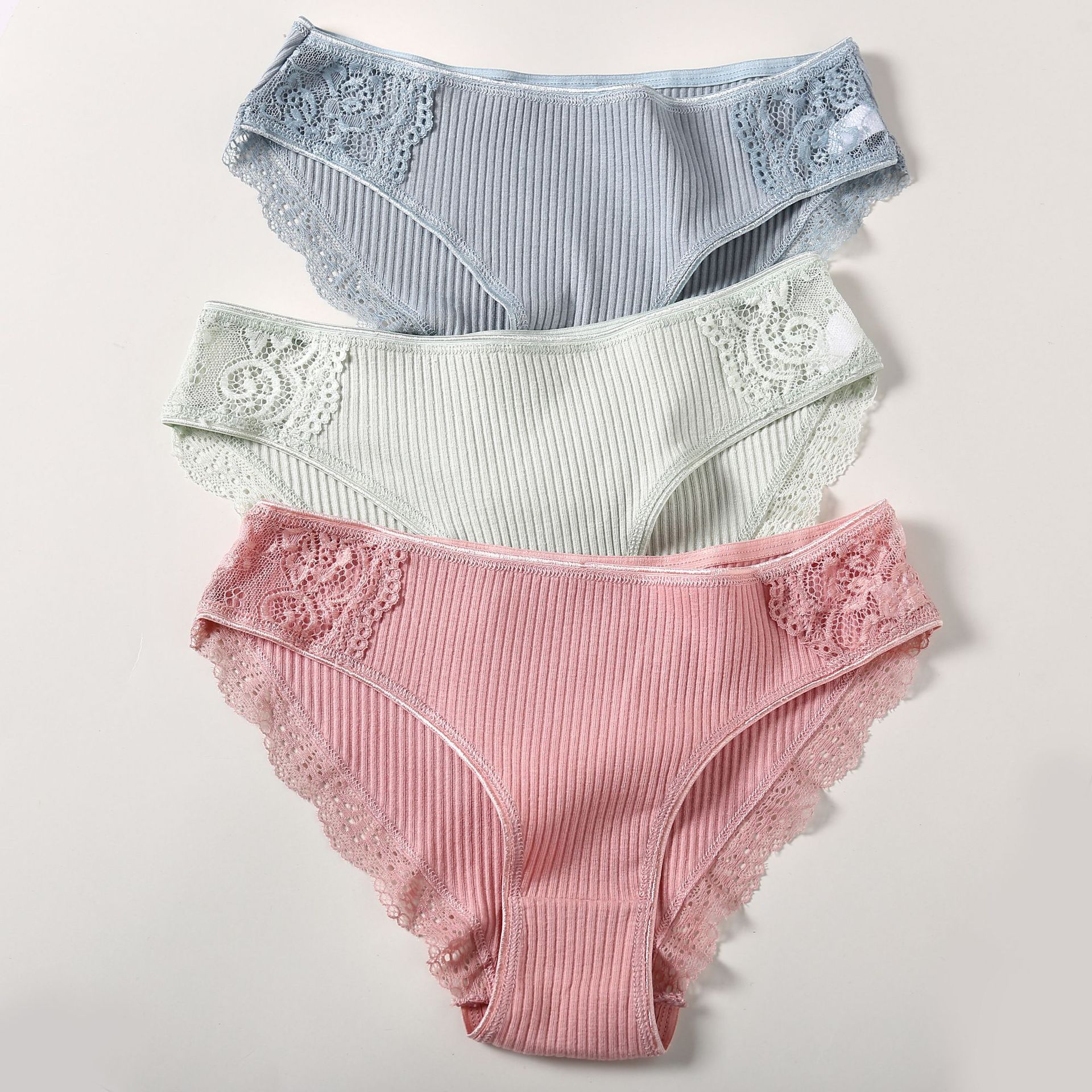 Title 2, Striped cotton lace panties