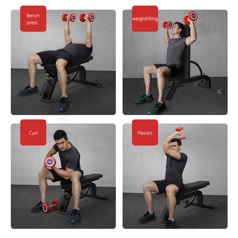 Adjustable Strength Training Bench Press Home Full Body Workout Foldable Weight Benches Gym Multi-functional Fitness Dumbbell Chair — foto 9