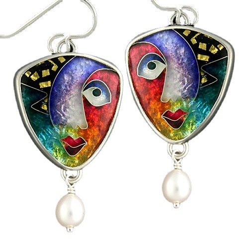 Creative Abstract Enamel Celestial Earrings