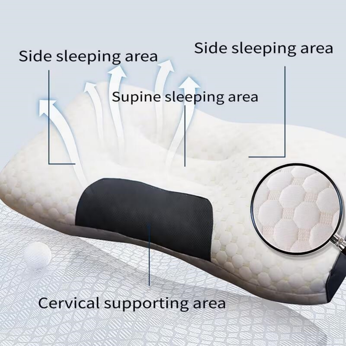 Oreiller cervical de massage doux 2 pièces pour dormir – Image 3