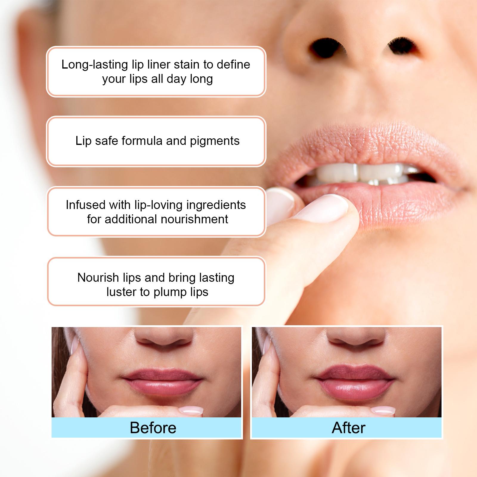 Ouhoufeng Lip Line Natural Lip Color Anti-peeling Lip Primer 6