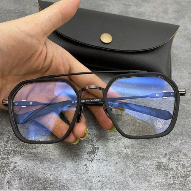 Retro Double Beam Myopia Frame Glasses Black - Shop at LoveMi