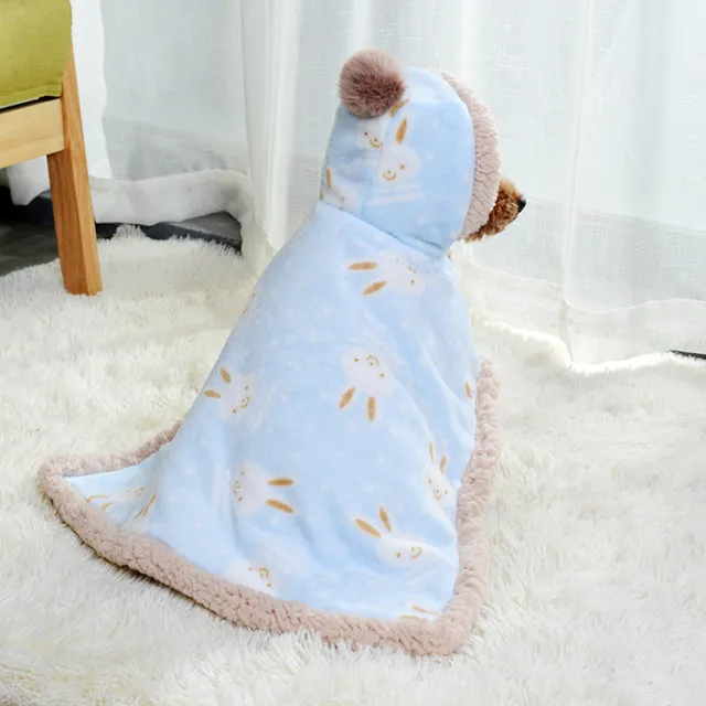 Pet Pajamas Dog Sleeping Bag Plus Velvet To Keep Warm Blue - Shop at LoveMi