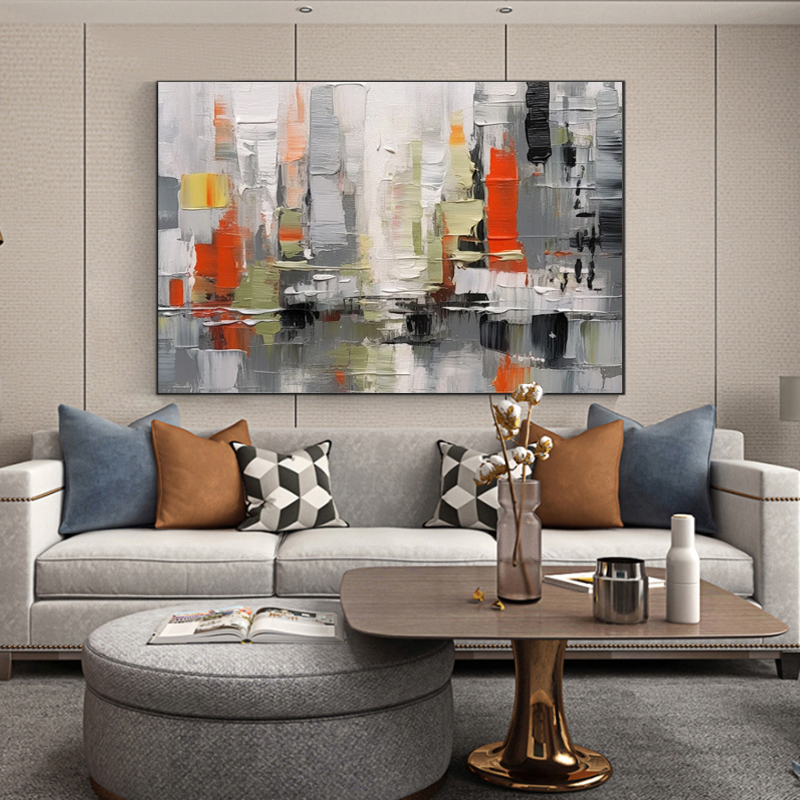 Large Handpaintd Abstract Textured Oil Painting On Canvas Modern Art Poster Wall Picture For Living Room Home Decoration
