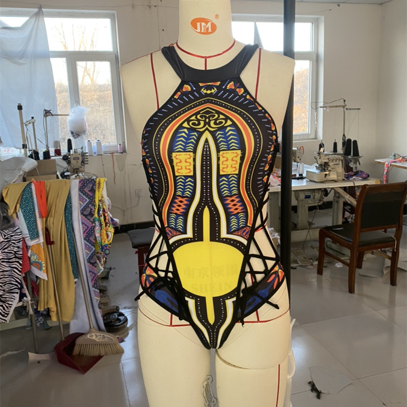 Women’s Ethnic Print One-piece Swimsuit