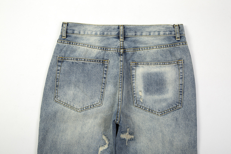 High Street Fashion Brand Washed Worn Jeans