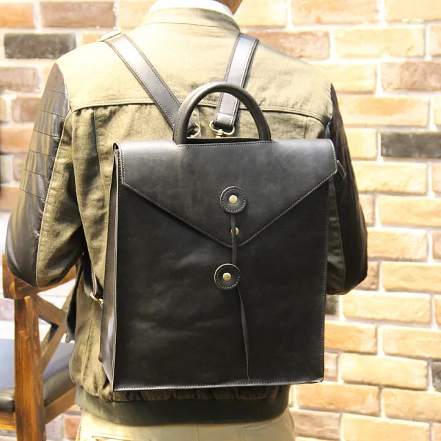 New Style Leather Fashion Men's Shoulder Business Casual Bag Black - Shop at LoveMi