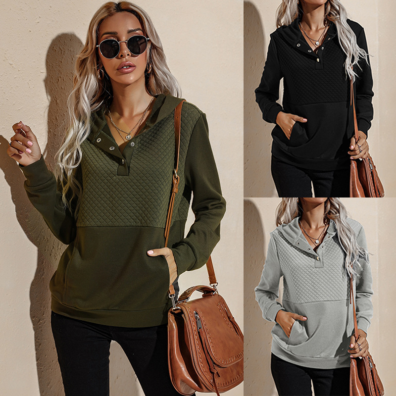 New Hot Style Foreign Trade Long-sleeved Hooded Sweater Women Are Thin