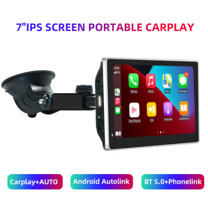 Portable 7-inch Car Radio Wireless