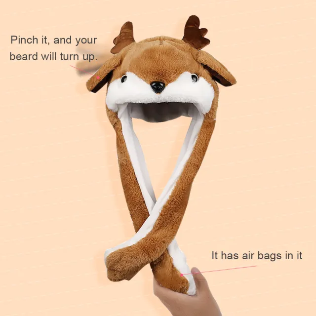 Christmas Hat Gift Led Light Newly Cute Bunny Plush Decor Gi Christmas Deer - Shop at LoveMi