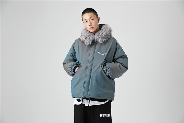 Title 2, Down jacket with big hair collar