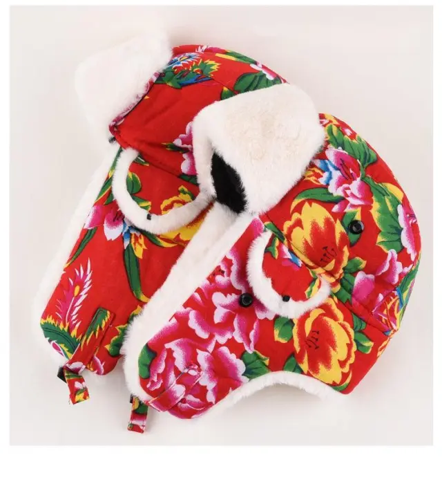 Hat Woman Winter Warm Ear Cotton Design And Color - Shop at LoveMi