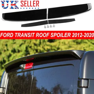 GLOSS BLACK REAR TWIN BARN DOOR ROOF SPOILER FOR FORD TRANSIT CUSTOM