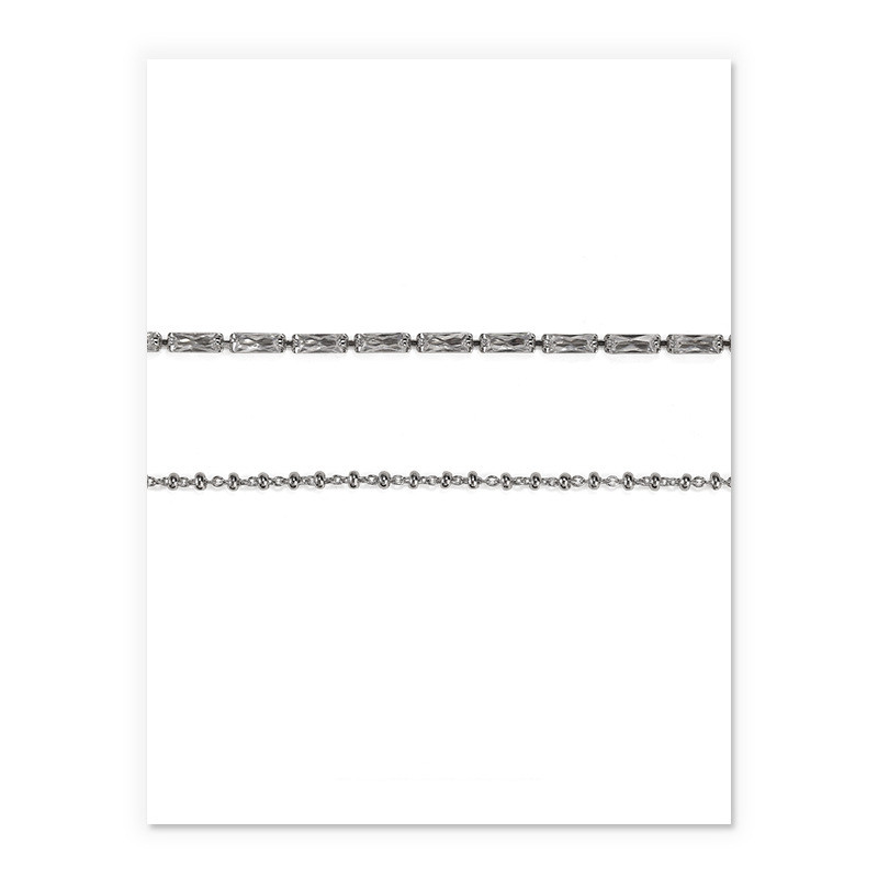 Brass With Platinum Plated Zircon Rhinestones European And American Ins Long Necklace Women