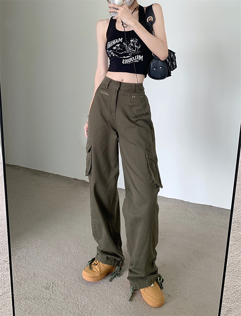 Summer New American Retro High Waist Ladies Pants