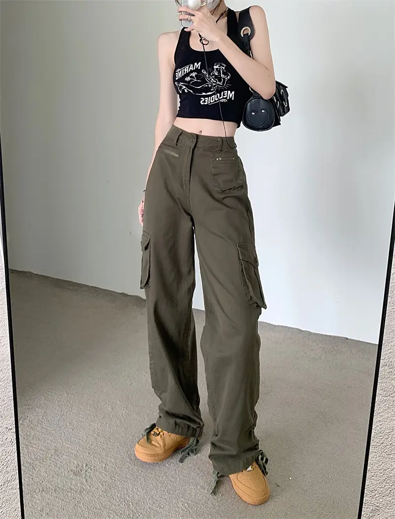 Summer New American Retro High Waist Ladies Pants