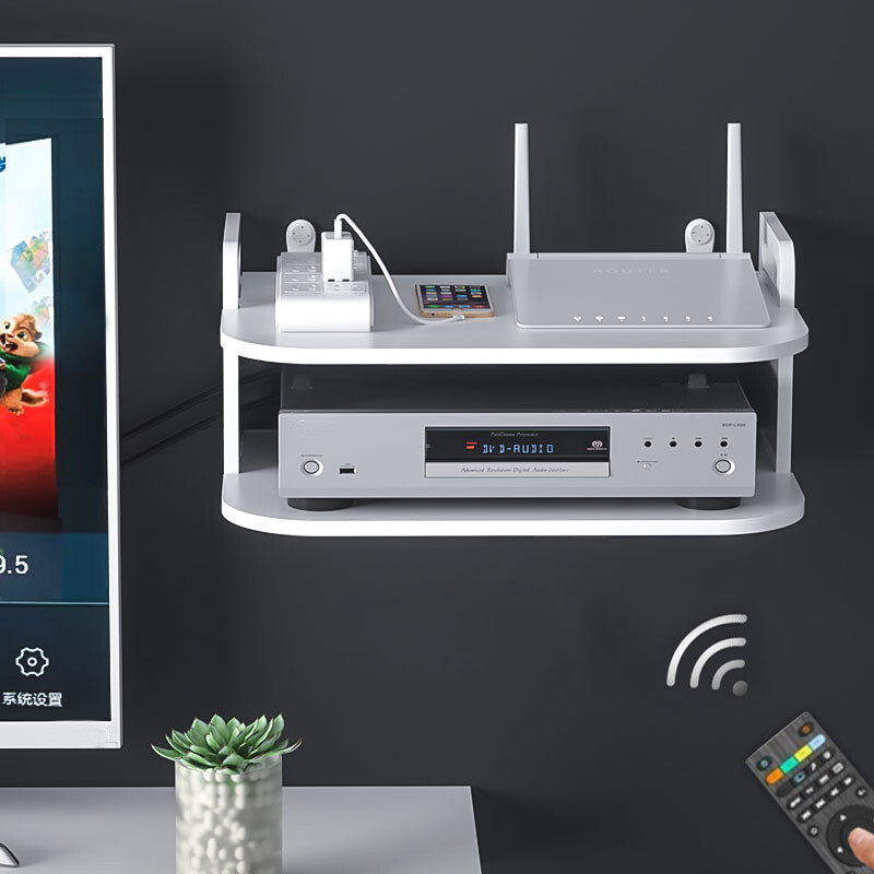 Wall Mount Router Storage Rack Floating Shelf For TV SKY BOX CD DVD Game Console — image 10