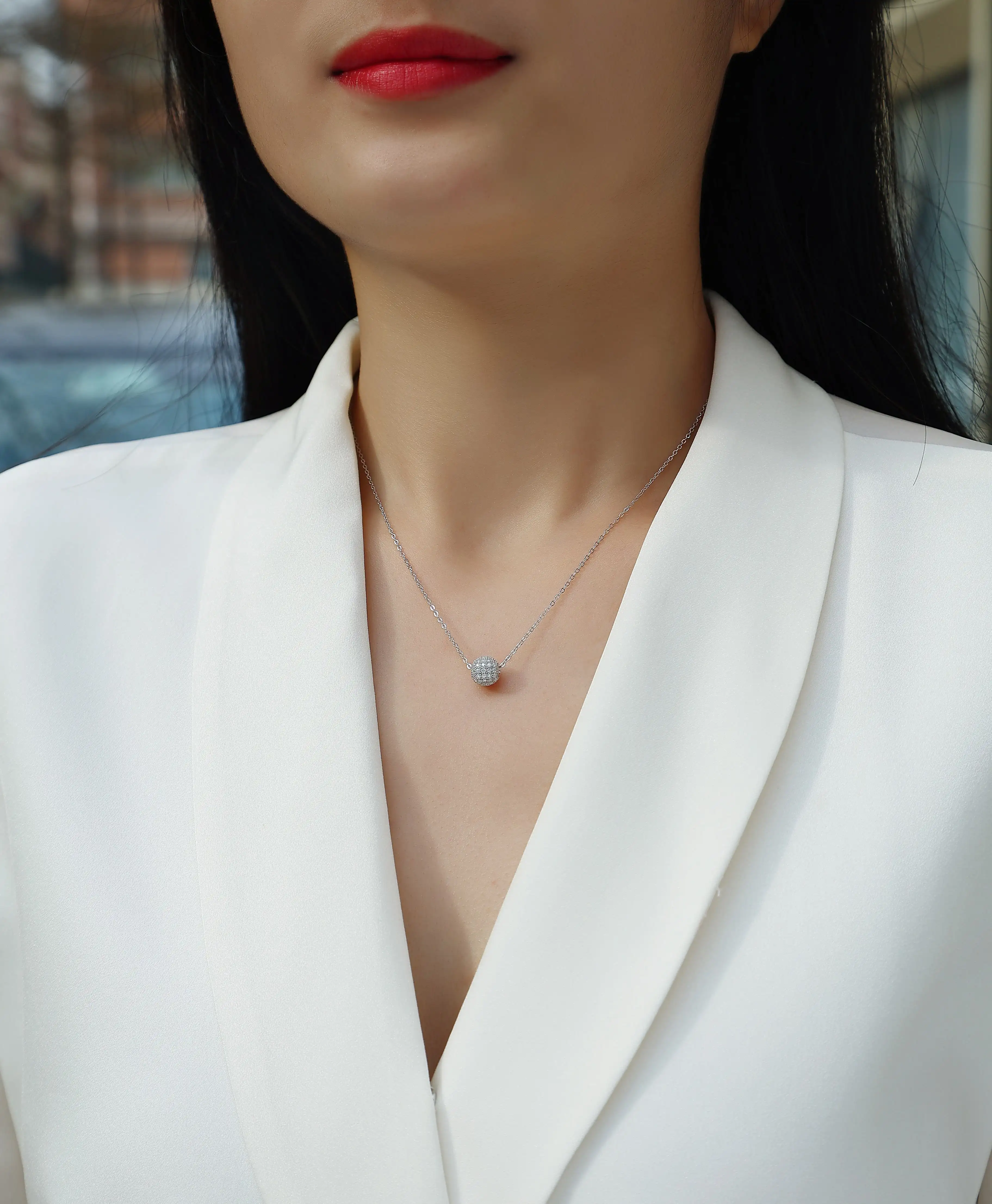 1Meet At This Moment - A Fashionable And Luxurious Diamond Jewelry Pendant Set With Moissanite S925 Sterling Silver And Platinum Plating Prohibit Tk Sales