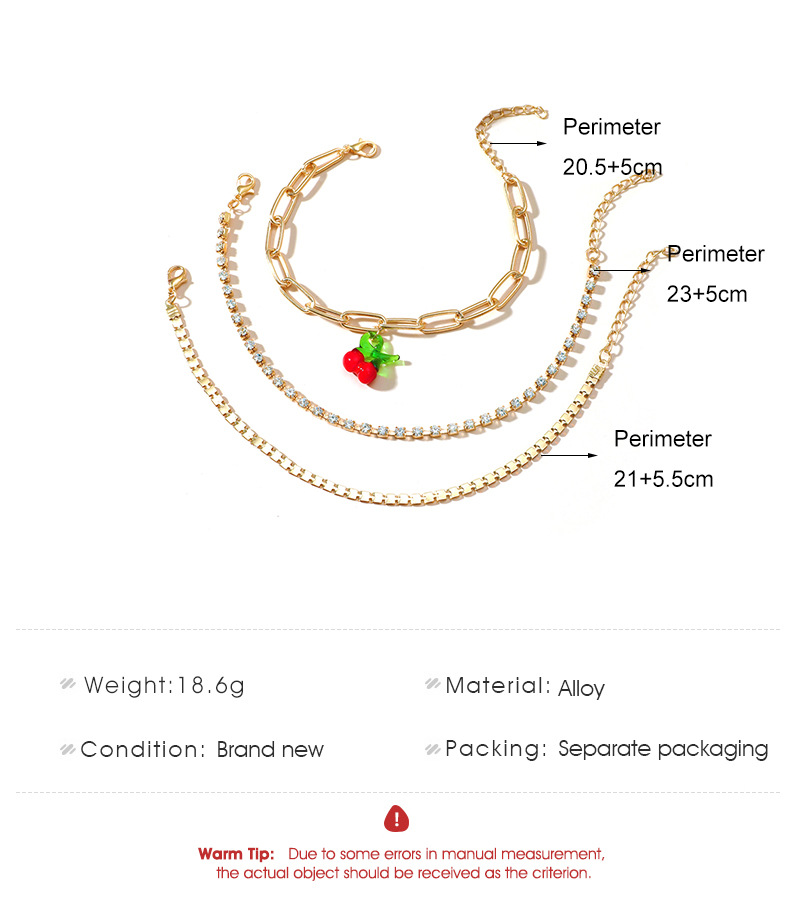Three-Piece Anklet Ins Fashion Sweet Chain Foot Ornaments