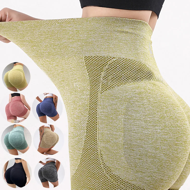 Fitness Yoga Shorts Pants Butt Lifting Seamless Leggings Women